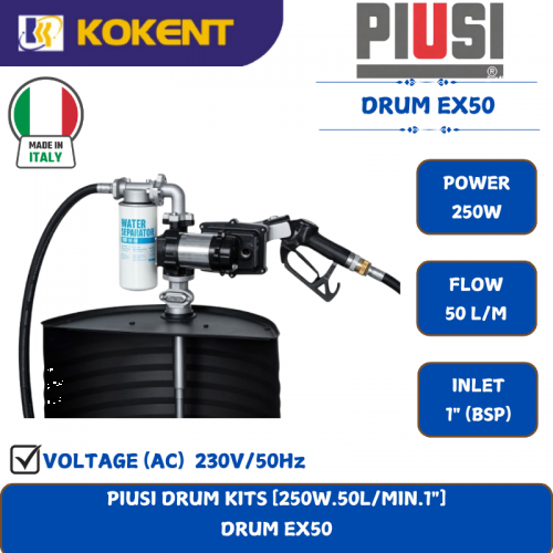 PIUSI DRUM KITS [250W.50L/MIN.1