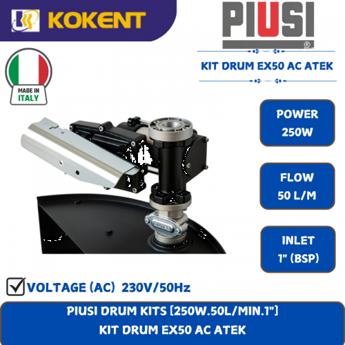 PIUSI DRUM KITS [250W.50L/MIN.1
