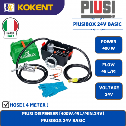 PIUSI DISPENSER [400W.45L/MIN.24V]  PIUSIBOX 24V BASIC