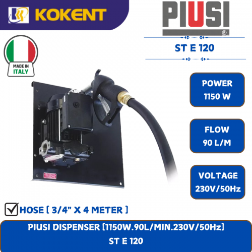 PIUSI DISPENSER [1150W.90L/MIN.230V/50Hz]  ST E 120