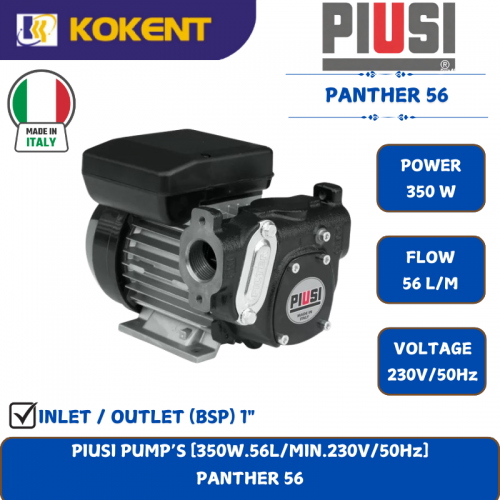 PIUSI PUMP’S [350W.56L/MIN.230V/50Hz]  PANTHER 56