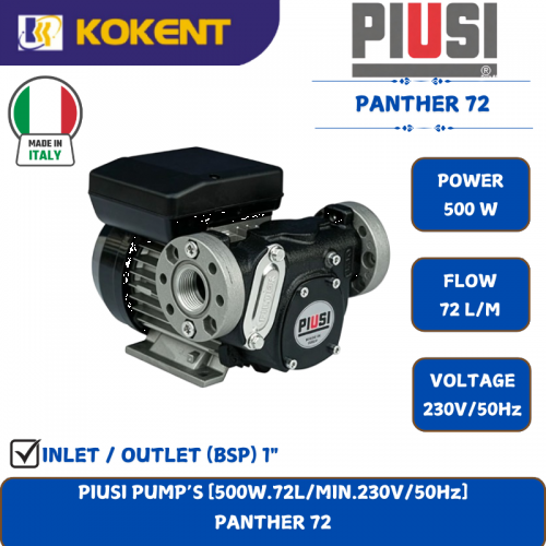 PIUSI PUMP’S [500W.72L/MIN.230V/50Hz]  PANTHER 72