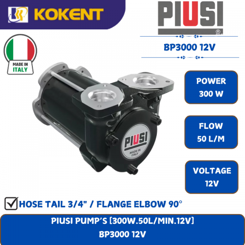 PIUSI PUMP’S [300W.50L/MIN.12V]  BP3000 12V