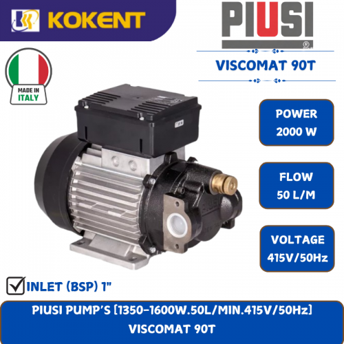 PIUSI PUMP’S [1350-1600W.50L/MIN.415V/50Hz]  VISCOMAT 90T