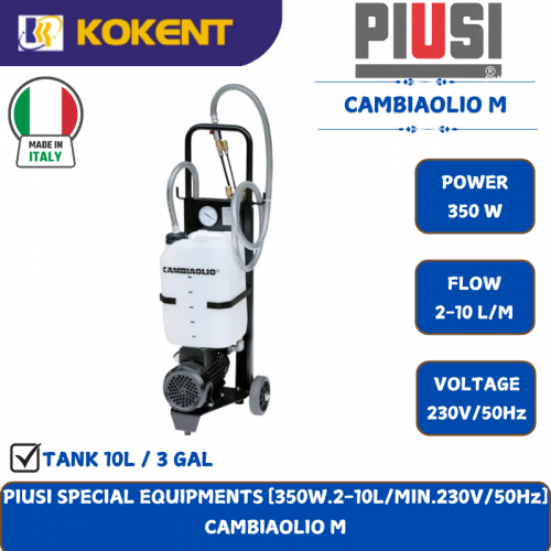 PIUSI SPECIAL EQUIPMENTS [350W.2-10L/MIN.230V/50Hz]  CAMBIAOLIO M