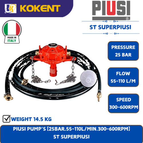 PIUSI PUMP’S [25BAR.55-110L/MIN.300-600RPM]  ST SUPERPIUSI