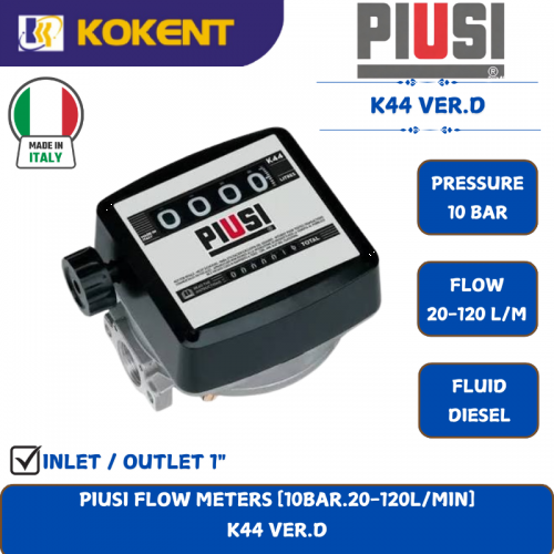 PIUSI FLOW METERS [10BAR.20-120L/MIN]  K44 VER.D