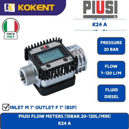 PIUSI FLOW METERS [10BAR.20-120L/MIN]  K24 A