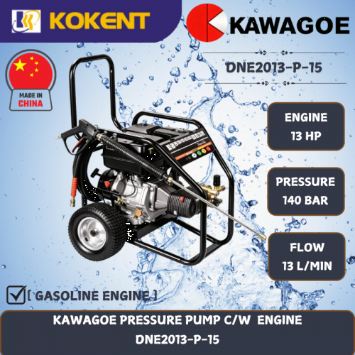 KAWAGOE PRESSURE PUMP C/W  ENGINE [140BAR] DNE2013-P-15