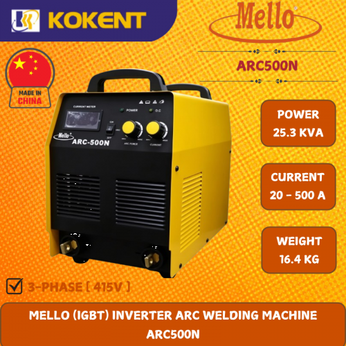 MELLO (IGBT) INVERTER ARC WELDING MACHINE  ARC500N