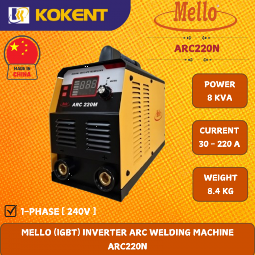 MELLO (IGBT) INVERTER ARC WELDING MACHINE  ARC220N