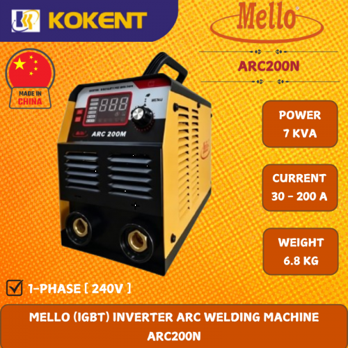 MELLO (IGBT) INVERTER ARC WELDING MACHINE  ARC200N