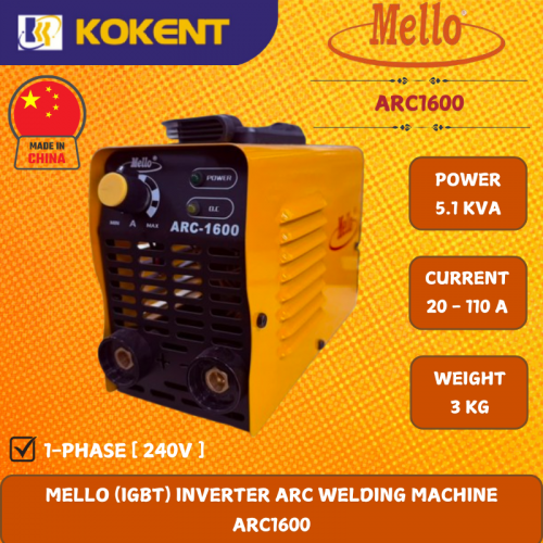 MELLO (IGBT) INVERTER ARC WELDING MACHINE  ARC1600