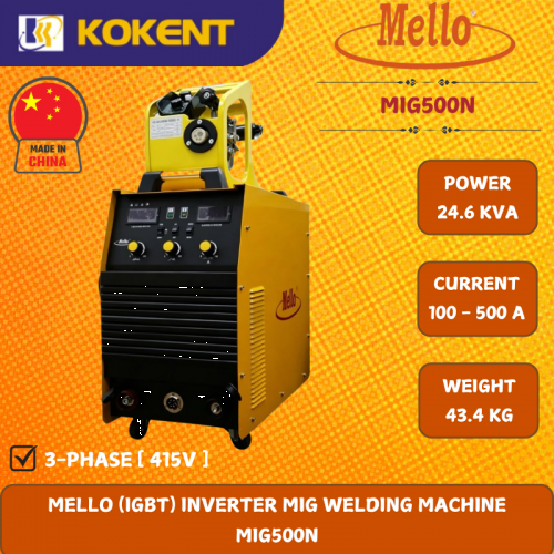 MELLO (IGBT) INVERTER MIG WELDING MACHINE  MIG500N