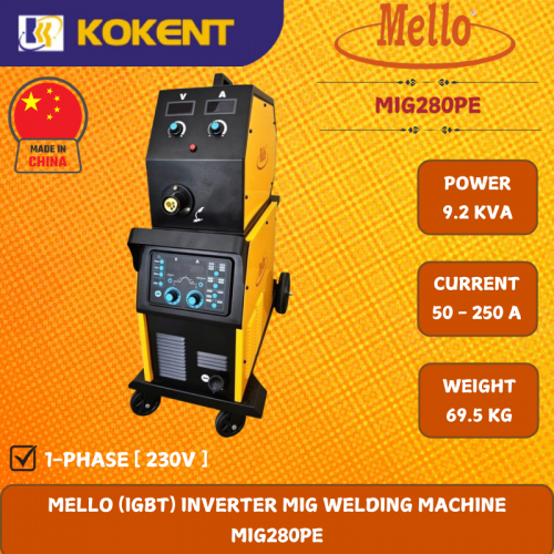 MELLO (IGBT) INVERTER MIG WELDING MACHINE  MIG280PE