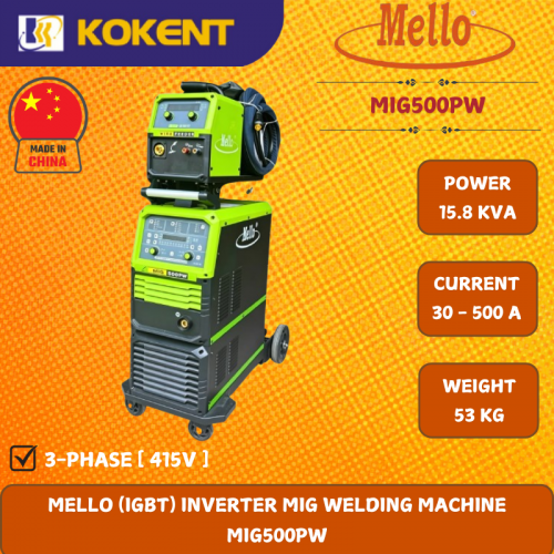 MELLO (IGBT) INVERTER MIG WELDING MACHINE  MIG500PW