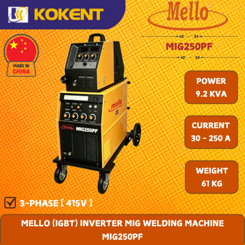 MELLO (IGBT) INVERTER MIG WELDING MACHINE  MIG250PF
