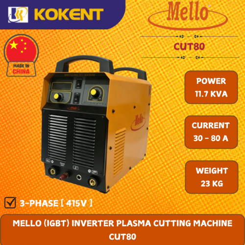 MELLO (IGBT) INVERTER PLASMA CUTTING MACHINE  CUT80