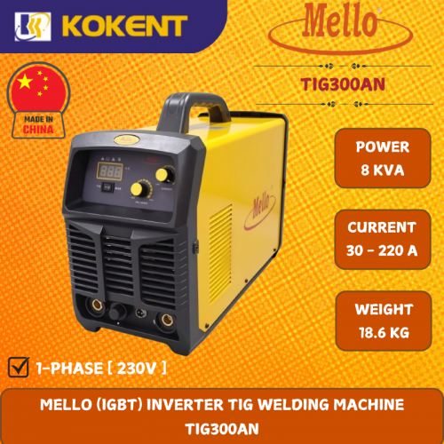 MELLO (IGBT) INVERTER TIG WELDING MACHINE  TIG300AN