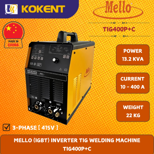 MELLO (IGBT) INVERTER TIG WELDING MACHINE  TIG400P+C