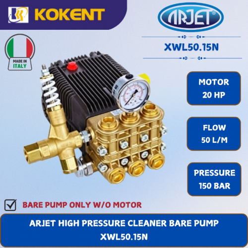 ARJET HIGH PRESSURE CLEANER BARE PUMP [150BAR.20HP.50L/MIN] XWL50.15N
