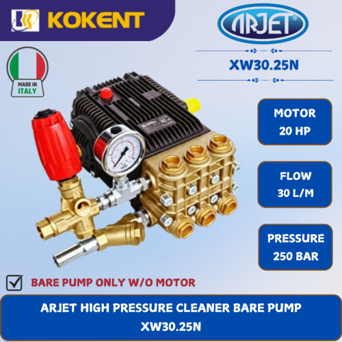 ARJET HIGH PRESSURE CLEANER BARE PUMP [250BAR.20HP.30L/MIN] XW30.25N