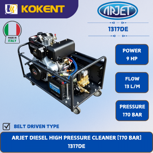 ARJET DIESEL HIGH PRESSURE CLEANER [170 BAR.9HP.13L/MIN]  1317DE