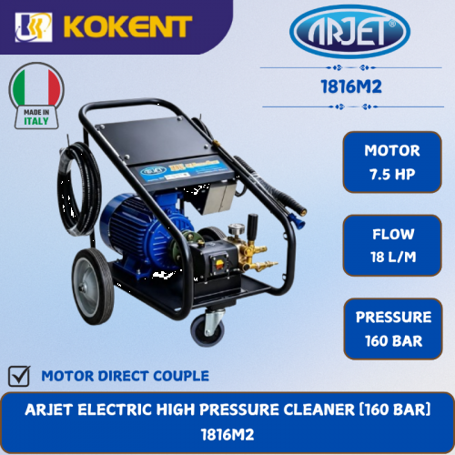 ARJET ELECTRIC HIGH PRESSURE CLEANER [160 BAR.7.5HP.18L/MIN]  1816M2