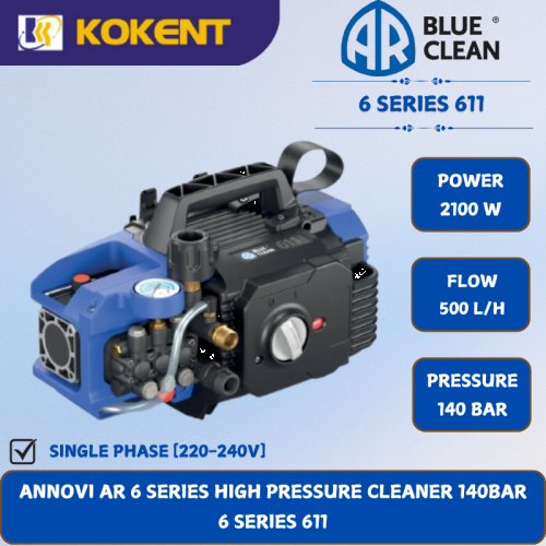 ANNOVI AR 6 SERIES HIGH PRESSURE CLEANER [140BAR]  6 SERIES 611