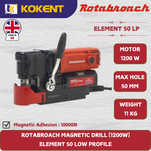 ROTABROACH MAGNETIC DRILL [1200W]  ELEMENT 50 LOW PROFILE