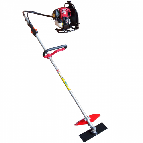 Backpack brush cutter with Honda Gasoline 4 stroke Engine.