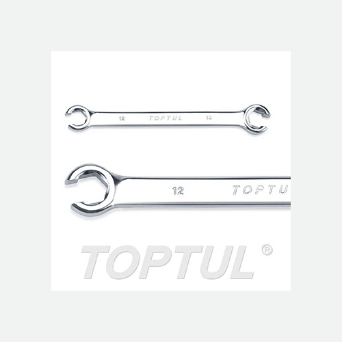Toptul 6PT - Flare Nut Wrench - METRIC (Satin Chrome Finished)