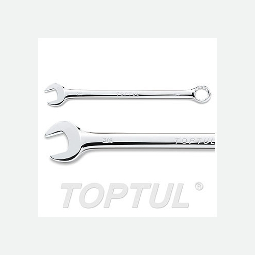Toptul Long Combination Wrench 15° Offset - SAE (Mirror Polished)