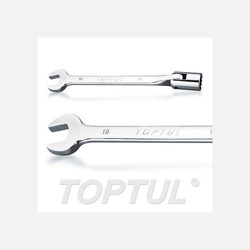 Toptul Swivel-Socket Combination Wrench (Satin Chrome Finished)