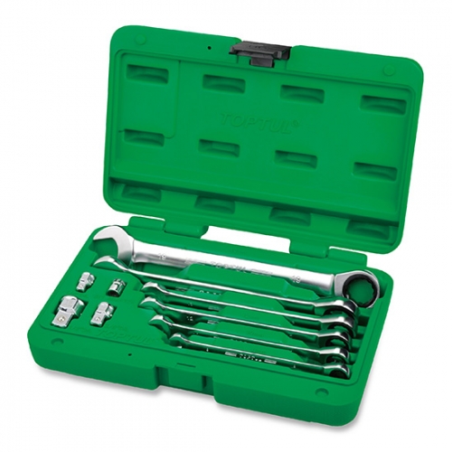 Toptul 10PCS Pro-Series Ratchet Combination Wrench Set