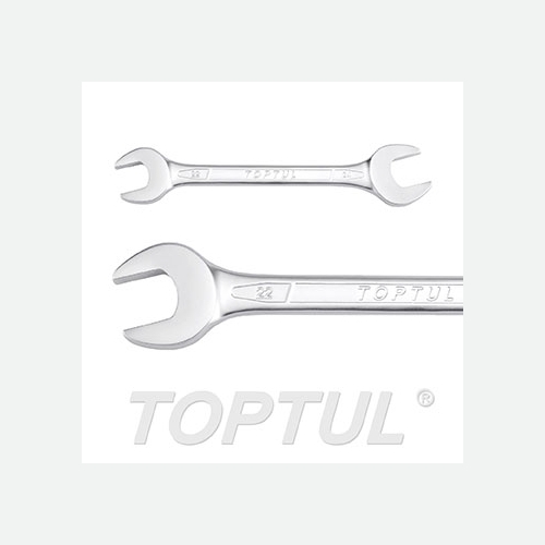 Toptul Double Open End Wrench - METRIC (Satin Chrome Finished)