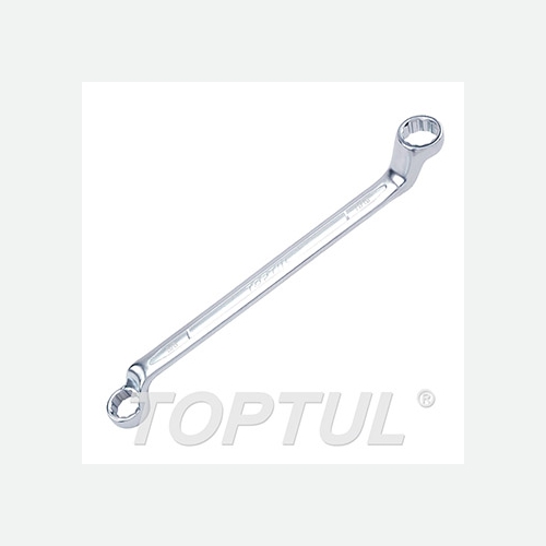 Toptul Double Ring Wrench 75° Offset - METRIC (Satin Chrome Finished)