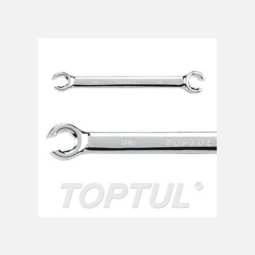 Toptul 6PT - Flare Nut Wrench - SAE (Satin Chrome Finished)