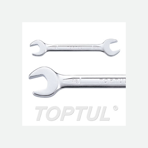 Toptul Double Open End Wrench - SAE (Satin Chrome Finished)
