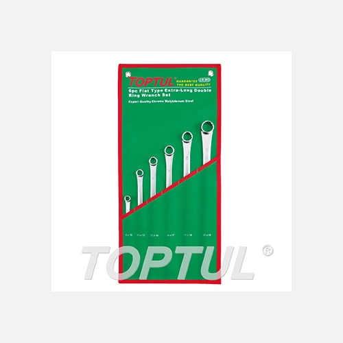 Toptul Flat Type Extra-Long Double Ring Wrench - POUCH BAG - GREEN