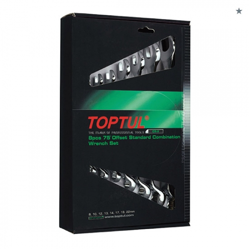 Toptul 75° Offset Standard Combination Wrench Set - COLOR BOX