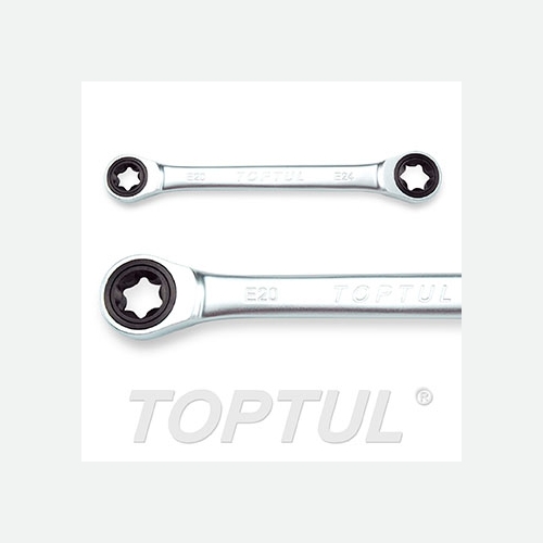 Toptul Ratchet Double E-Star Ring Wrench