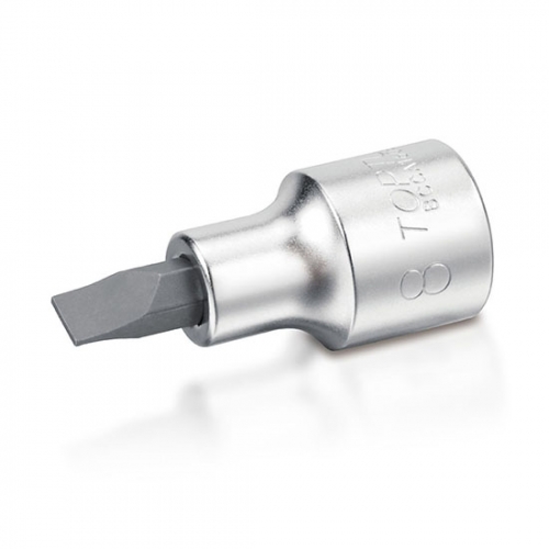 Toptul Slotted Bit Sockets (Satin Chrome Finished)