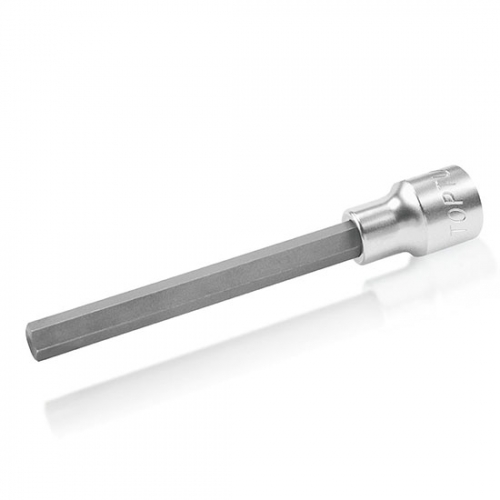 Toptul  Hex Bit Sockets - 140mml (Satin Chrome Finished)