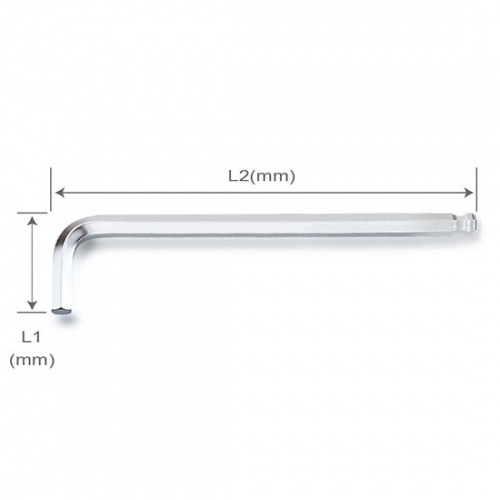 Toptul Ball Point Hex Key Wrench (Extra Long Type)