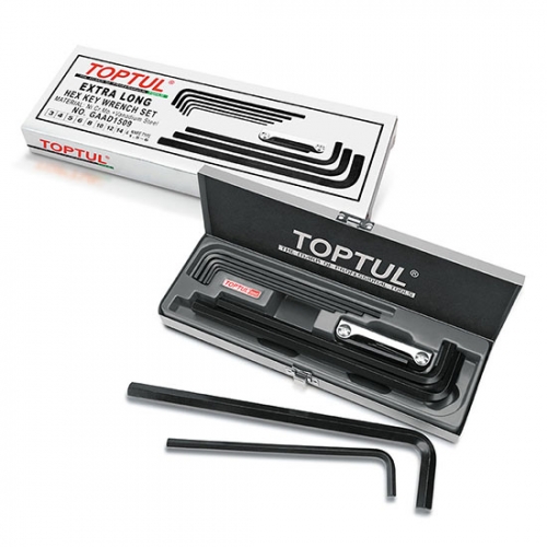 Toptul 9PCS Extra Long Type Hex Key Wrench Set