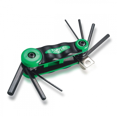 Toptul 7-in-1 Foldable Hex Key Wrench Set