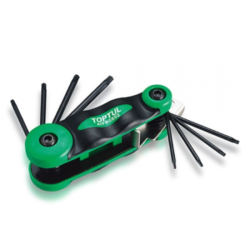 Toptul 8-in-1 Foldable Star Key Wrench Set