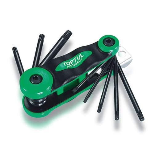 Toptul 8-in-1 Foldable Star Key Wrench Set