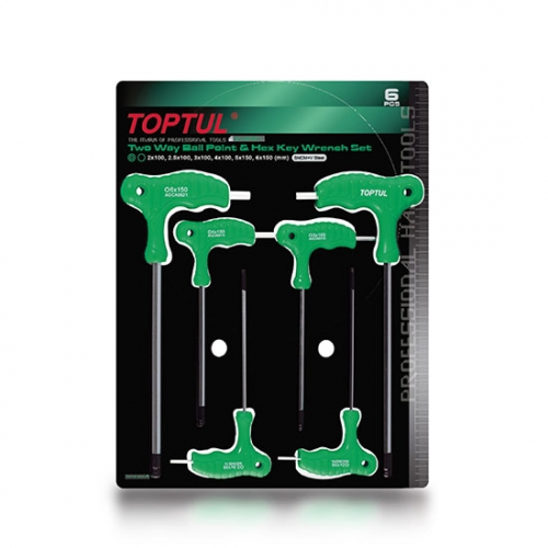 Toptul 6PCS Two Way Ball Point & Hex Key Wrench Set